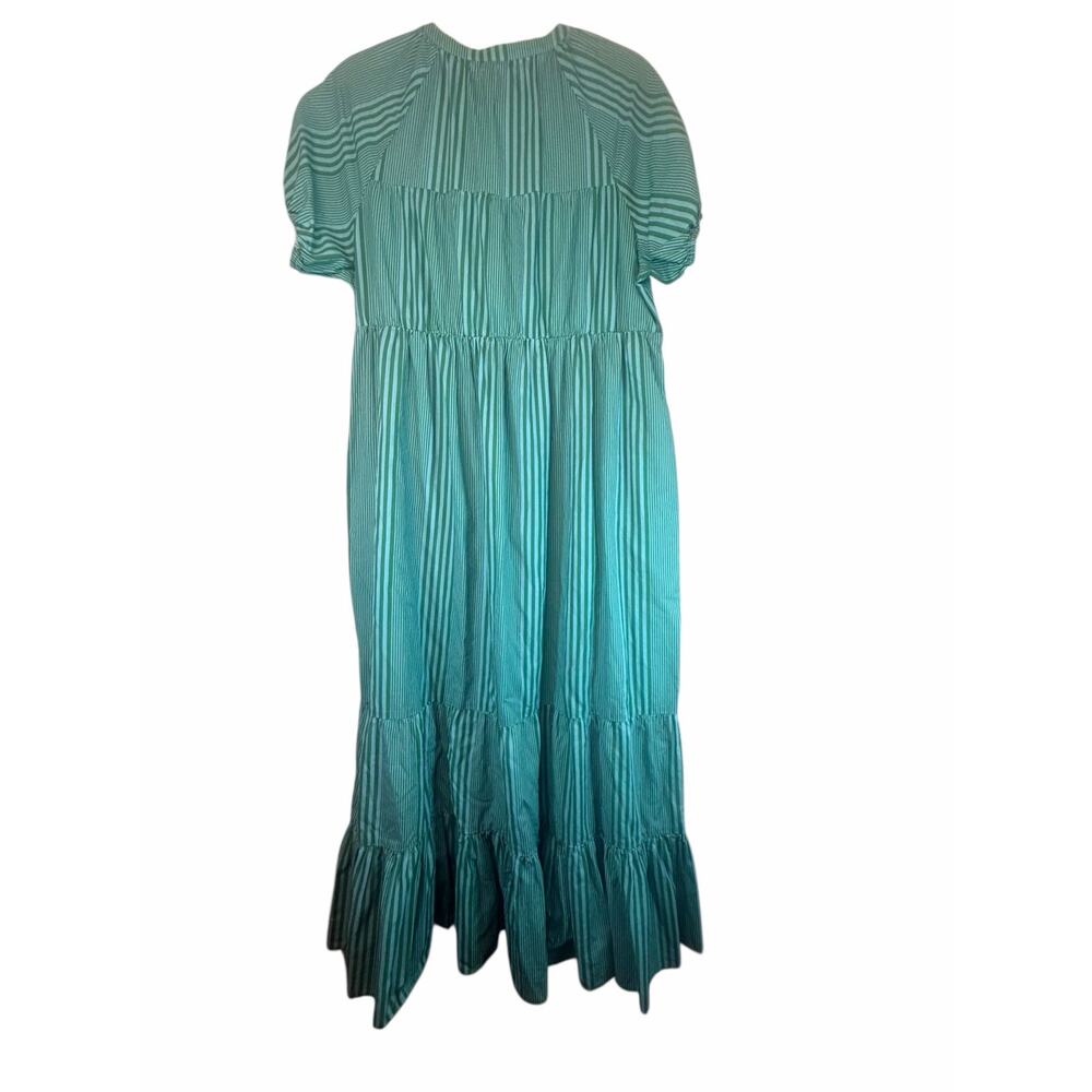 Mersea Blue and Green Striped Dress - Size L/XL - Picture 6 of 12